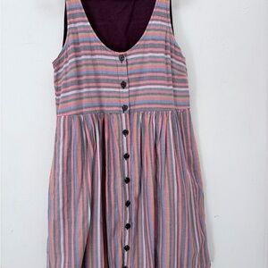 Madewell Multicolor Striped Button-Down Dress